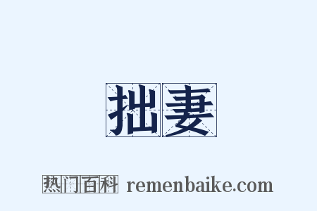 拙妻是什么意思的图片